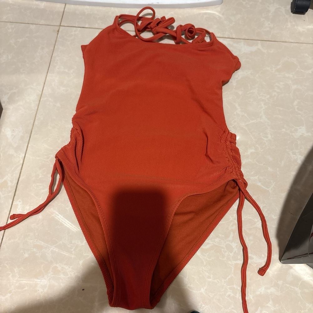 Rust Orange One-Piece Swimsuit